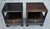 Late 20th Century Pair of Davis Cabinet Asian Style Dark Stained Bedside Tables For Sale - Image 5 of 12