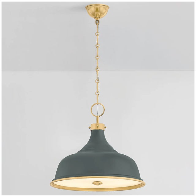 Hudson Valley Painted No 1 Pendant Light Navy For Sale In Washington DC - Image 6 of 6