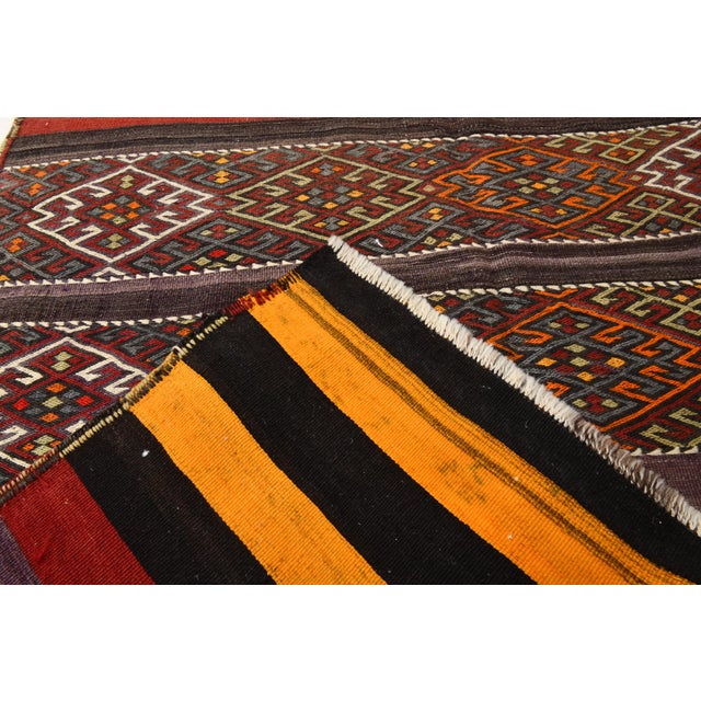 Wool & Cotton Kilim Rug For Sale - Image 14 of 15