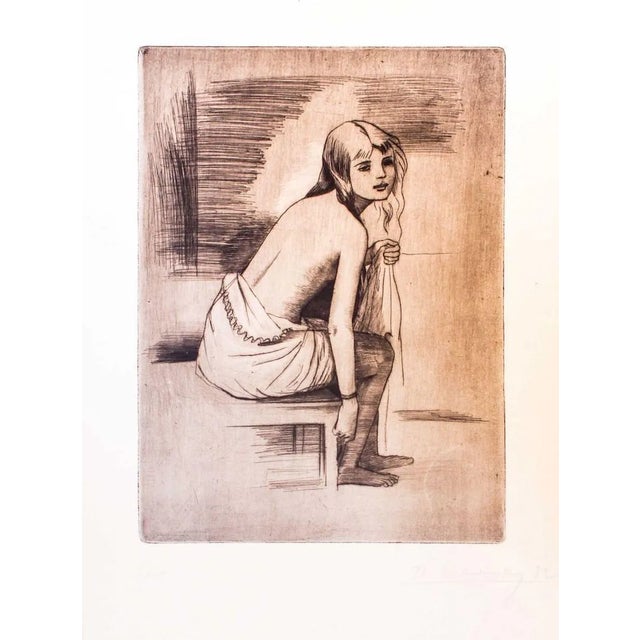 Young Model - Original Etching by Theodore Stravinsky - 1932 1932 For Sale