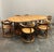 Brown Brutalist Sculptured Chairs and Alder Wood Table by Team, Set of 7 For Sale - Image 8 of 16