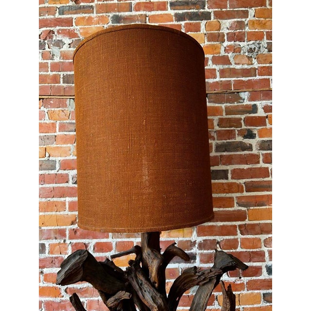 1970s Sculptural Driftwood Table Lamp For Sale - Image 6 of 10