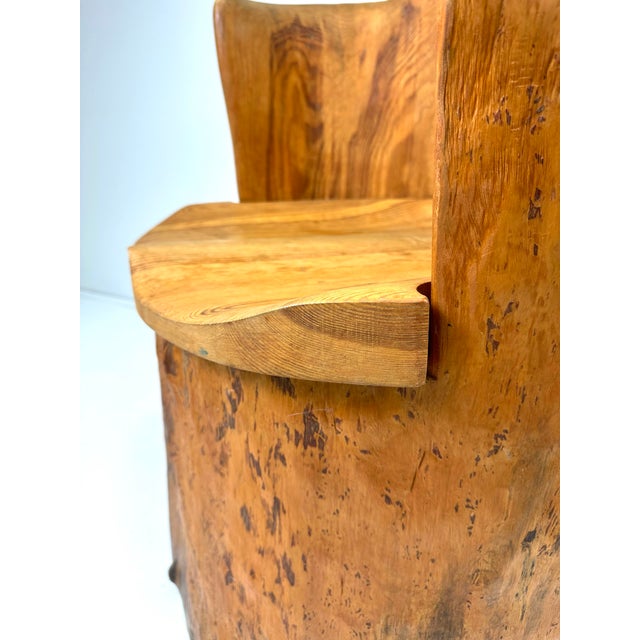 Wood Late 20th Century Kubbestol Pine Chair, Sweden For Sale - Image 7 of 12