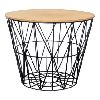 Ferm Living Wire Basket Accent Table For Sale