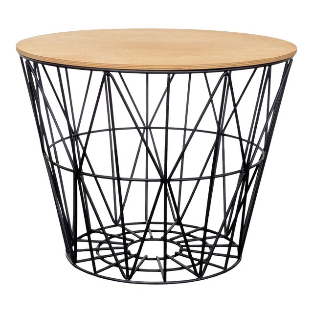 Ferm Living Wire Basket Accent Table For Sale