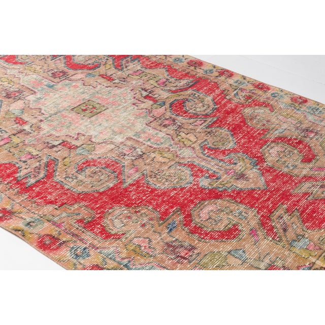 Ruby Red 1960s Hand-Knotted Traditional Anatolian Rug For Sale - Image 8 of 9