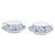 1980s Blue Fluted Half Lace Two Teacups with Saucers by Royal Copenhagen, 1980s, Set of 4 For Sale - Image 5 of 5