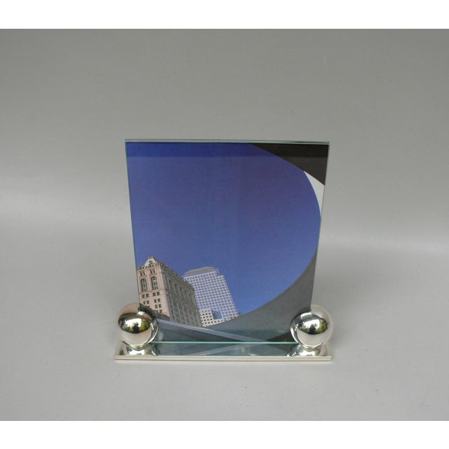 1920s Art Deco Minimalist Picture Frame in Silver Plate, Germany, 1920s For Sale - Image 5 of 17