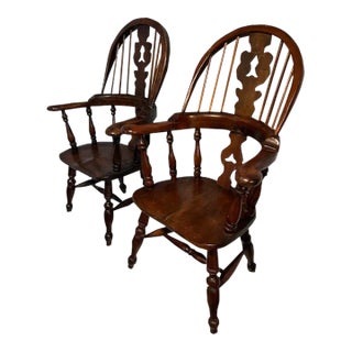 Pair of Antique English Windsor Child's Chairs For Sale