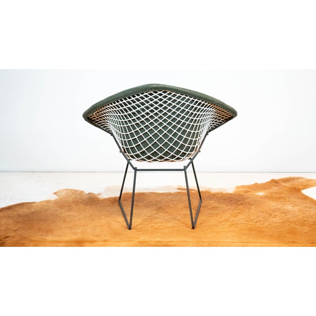 Metal 1970s Attributed to Knoll Bertoia Diamond Chair With Full Cover For Sale - Image 7 of 18