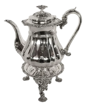 Antique Georgian Sterling Silver Coffee Pot Stand Joseph Angell Eley London 1824