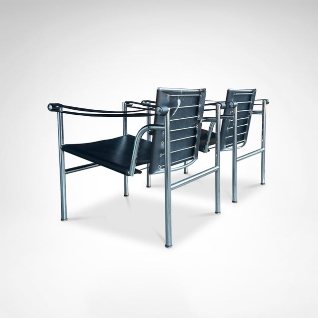 1970s Vintage LC1 Armchair by Le Corbusier for Cassina 1970s, Set of 2 For Sale - Image 5 of 13