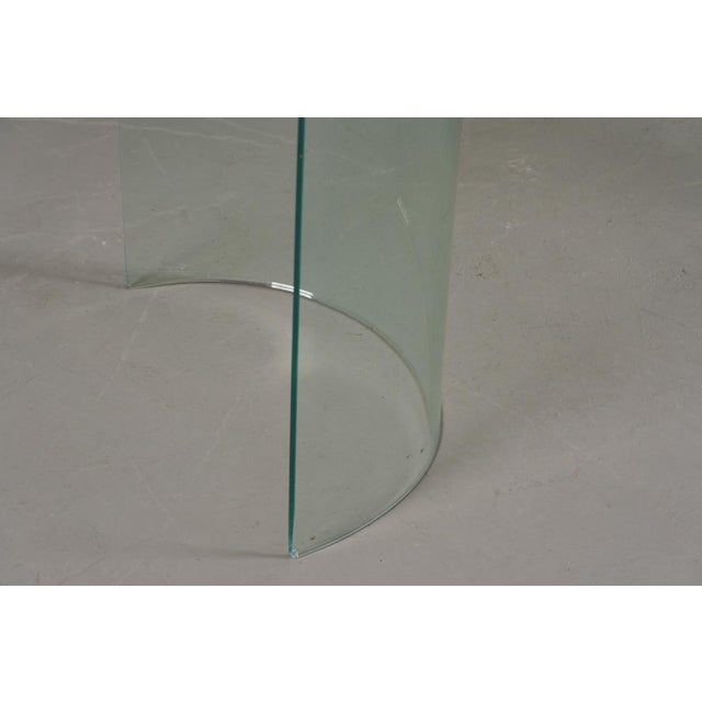 Vintage Oval Tempered Glass Dining Table from Fiam, Italy, 1980s For Sale - Image 6 of 8