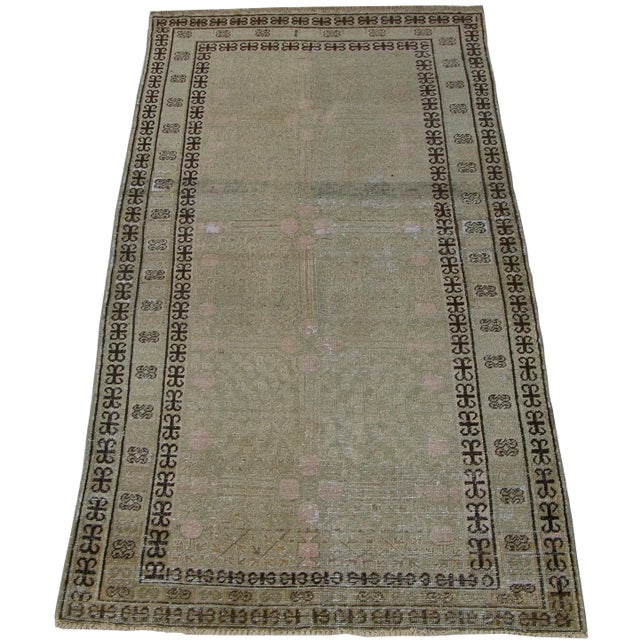 19th Century Muted Design Samarkand Rug For Sale - Image 9 of 9