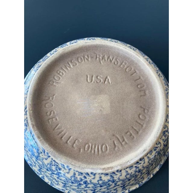 American Robinson Ransbottom Quiche Tart Serving or Baking Dish Spongeware Pie Plate – Rustic Folk Art Pottery For Sale - Image 10 of 12