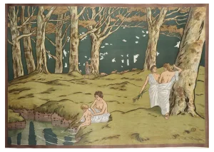 Henri Rivere, The Clearing, Original Lithograph
