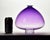Contemporary Mouth Blown Wide Ombre Amethyst Signed Art Glass Vase For Sale - Image 3 of 8