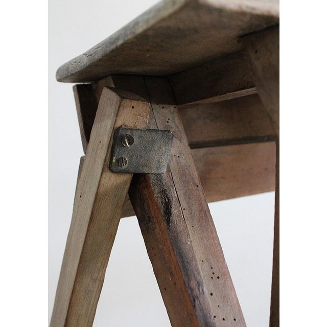 Gray Foldable Beech Business Stepladder, 1940s For Sale - Image 8 of 18