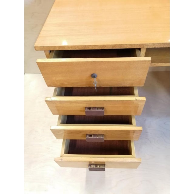 Writing Desk with Drawers, 1980s For Sale - Image 9 of 18