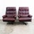 Arne Norell 1960s Mid Century Danish Modern Lounge Chairs Burgundy Chrome Pair Set Attributed to Arne Norell For Sale - Image 4 of 12