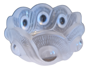 Vintage Gao Bowl in Satin-Finished Crystal Glass by Lalique, 1970s