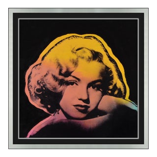 Late 20th Century Marilyn Monroe in Pop Art Yellow Oil Painting Steve Kaufman For Sale