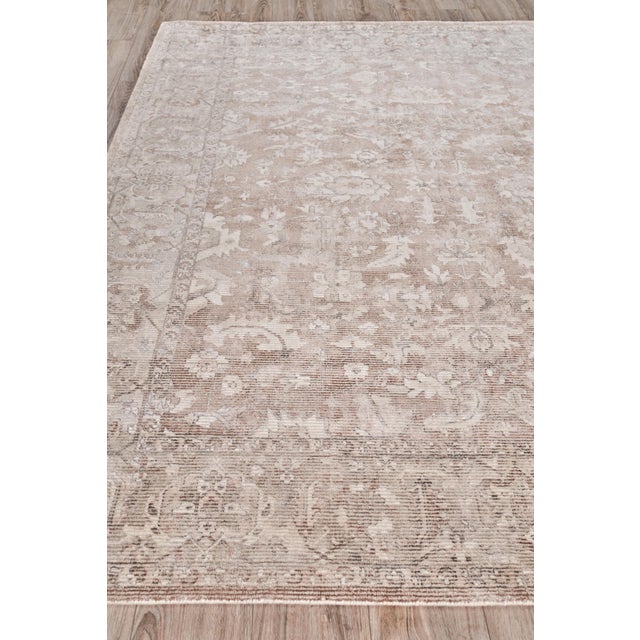 Traditional Exquisite Rugs Tuscany Handmade New Zealand Wool & Bamboo Silk Tan Rug-14'X18' For Sale - Image 3 of 7
