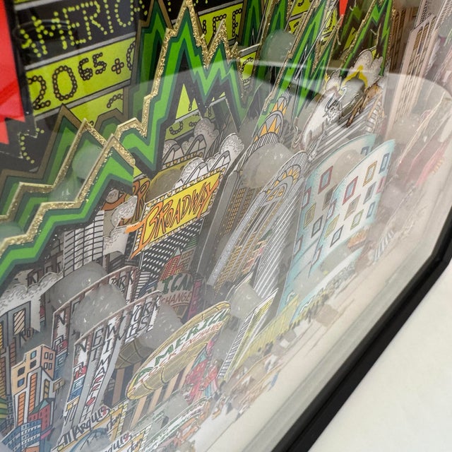 Green Vintage Original Deluxe Limited Edition Wall Street "Bears-a-Hangin', Bulls-a-Chargin" 3d Artwork by Charles Fazzino For Sale - Image 8 of 12