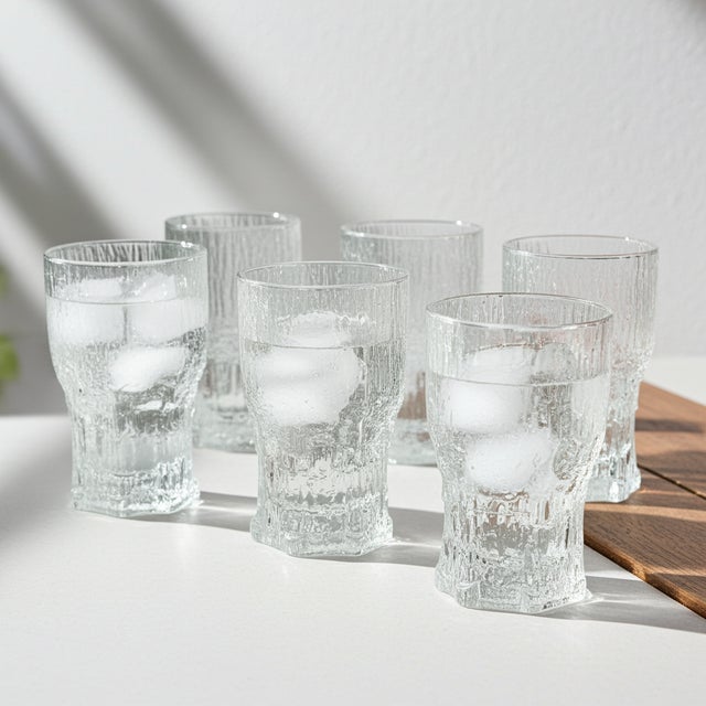 Glass Iittala Aslak Glasses by Timo Sarpaneva, 1960s, Set of 6 For Sale - Image 7 of 13