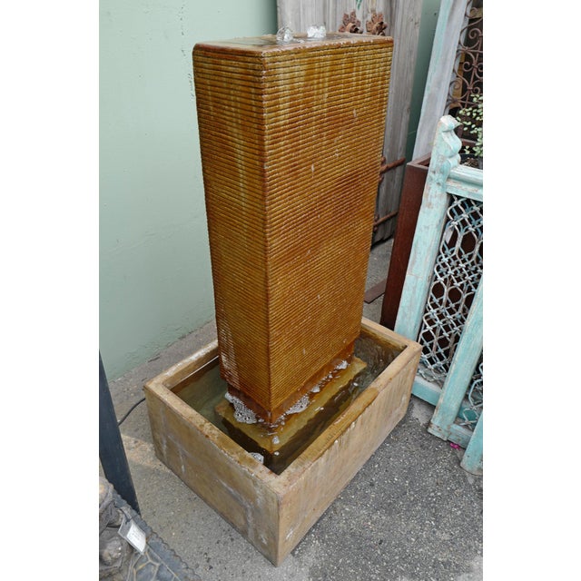 Cement Rust Ripple Fountain Medium Chairish