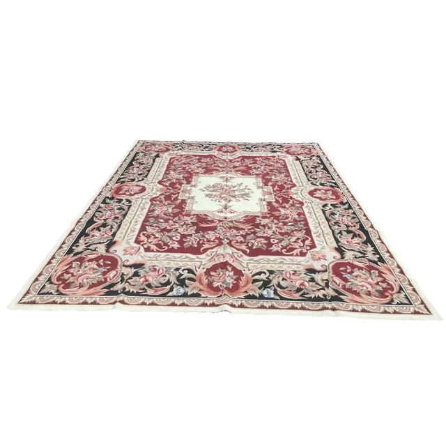 Handwoven French Style Needlepoint Rug 8'0" X 10'0" For Sale In Dallas - Image 6 of 9