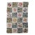 Vintage American Hand Hooked Rug, Block Design, Folk Art Tapestry, 2x3 For Sale