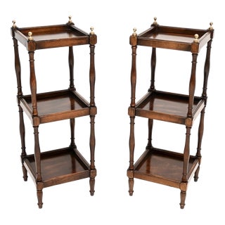 Vintage Georgina Style Three-Tier Side Tables, 1930, Set of 2 For Sale