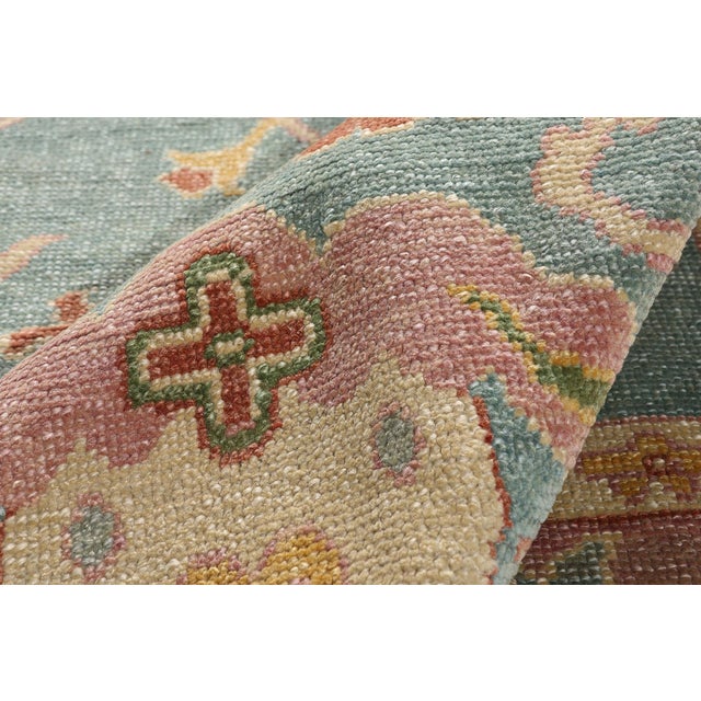 Vintage Pastel Turkish Oushak Rug, 08'08 X 12'02 For Sale In Dallas - Image 6 of 10