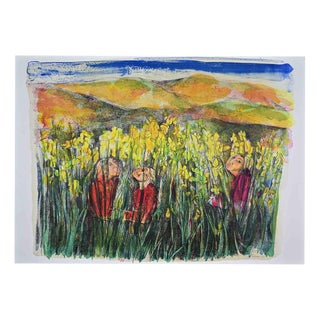 Saverio Terruso, Brooms, 1985, Lithograph For Sale