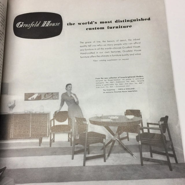 Mid-Century Modern 1950s Vintage Interiors Architecture Magazine For Sale - Image 3 of 12