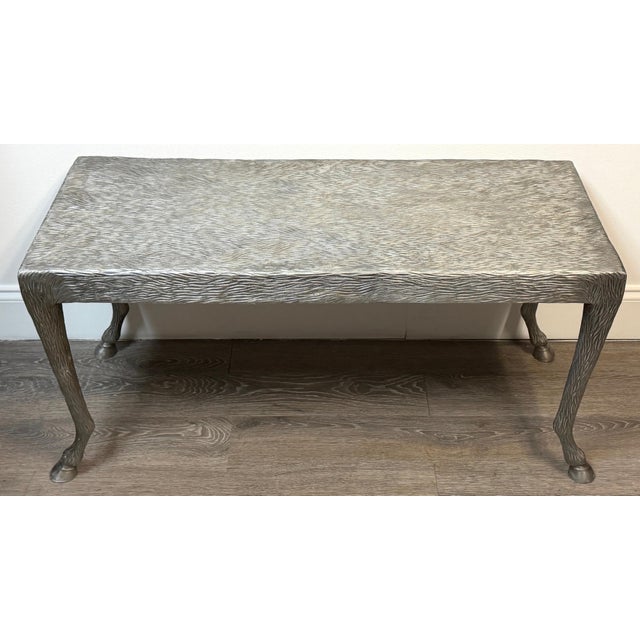 Sculptural Zoomorphic Cast Zinc Alloy Coffee Table in the Manner of John Dickinson Sculptural Zoomorphic Cast Zinc Alloy...