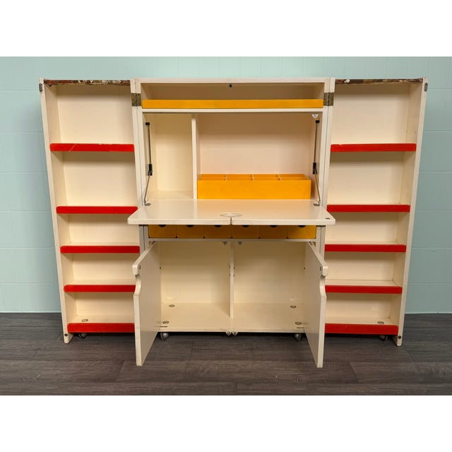 Vintage Italian Handcrafted Folding Bar Cabinet, 1960s For Sale - Image 16 of 18