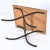 Michael Taylor Style Petite Parquet Oa Side Tables With Iron X Base Swag Legs For Sale - Image 10 of 10