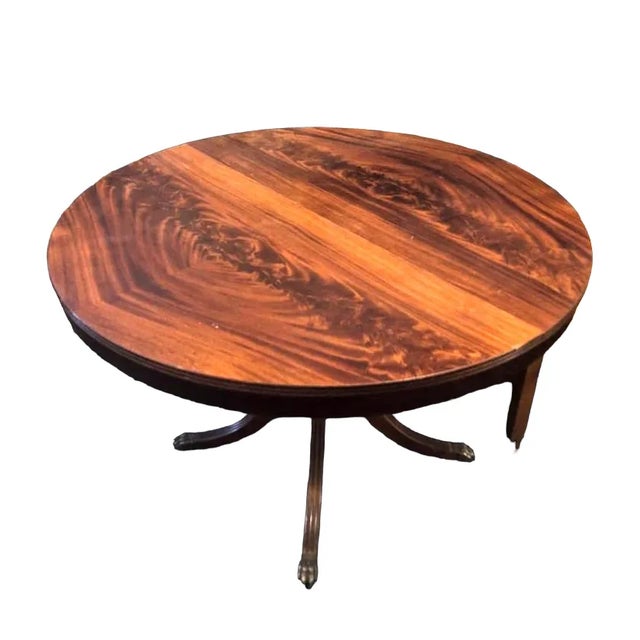 English Sheraton Style Round Table For Sale - Image 3 of 4