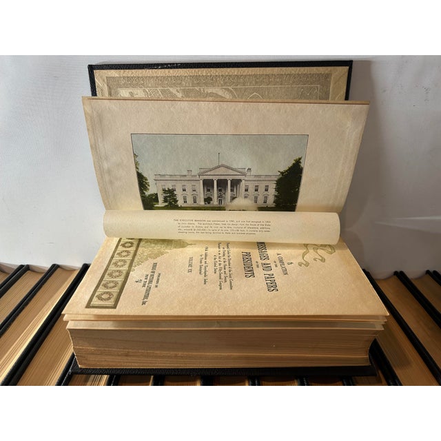 Late 19th Century Late 19th Century Illustrated Black Leatherette Volume Set, James D. Richardson's a Compilation of the Messages and Papers of the Presidents-21 Books For Sale - Image 5 of 12