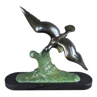 Charles Ruchot, Bird in Flight, 1920s, Bronze For Sale