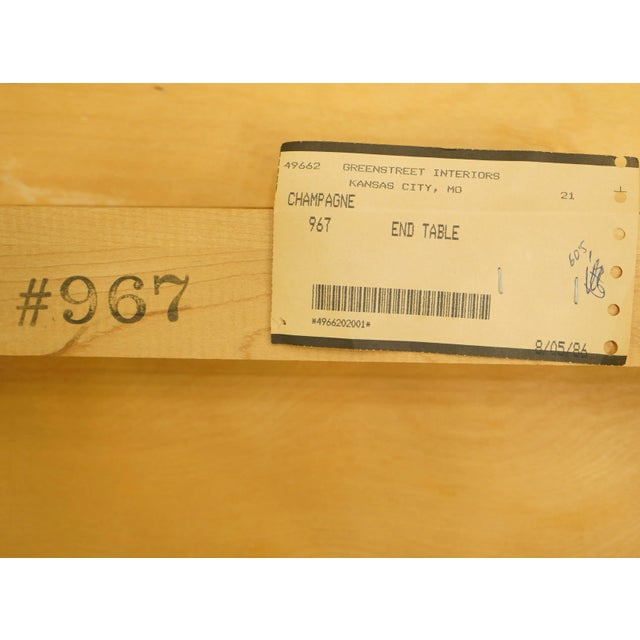 Harden Furniture Country French Provincial 23" Accent End Table in Champagne Finish 967 For Sale - Image 12 of 13