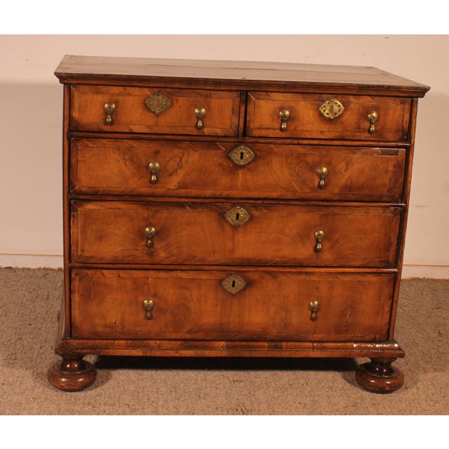 17th Century William and Mary Walnut Chest of Drawers For Sale - Image 13 of 13