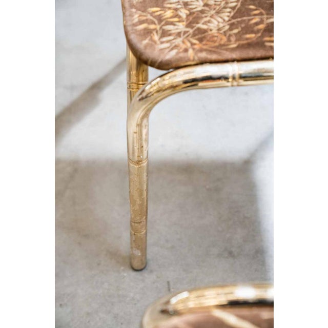 Gilded Dining Table and Chairs, 1970s, Set of 5 For Sale - Image 16 of 18