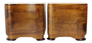 Art Deco Bedside Tables by Jindřich Halabala for Up Závody, 1930s, Set of 2