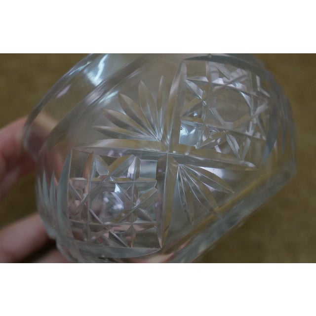 Antique Simpson Hall Miller Sterling Silver Lidded Cut Crystal Vanity Jar Pot 4" For Sale - Image 9 of 15