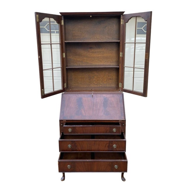 Secretaire in Mahogany, 1890s For Sale - Image 5 of 11
