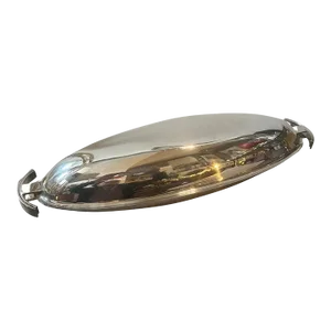 1990s Modernist Silver Plated Fish Bowl Design by Lino Sabattini