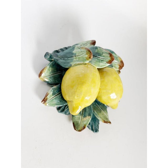 Hollywood Regency Decorative Ceramic Lemon Sculpture, France, 1960s For Sale - Image 3 of 13